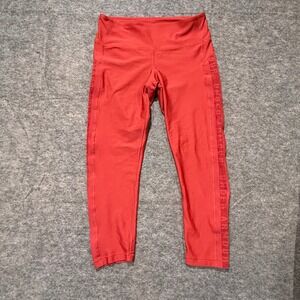 Under Armour Womens HeatGear Compression Mesh Panel Cropped Leggings Large